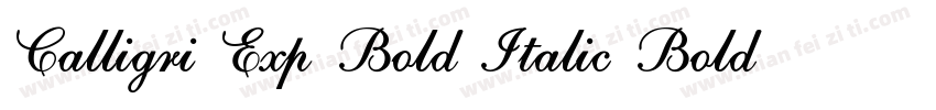 Calligri Exp Bold Italic Bold Itali字体转换